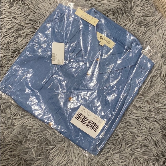 NEW • Madewell • Central Button Down Shirt Indigo - Picture 5 of 6